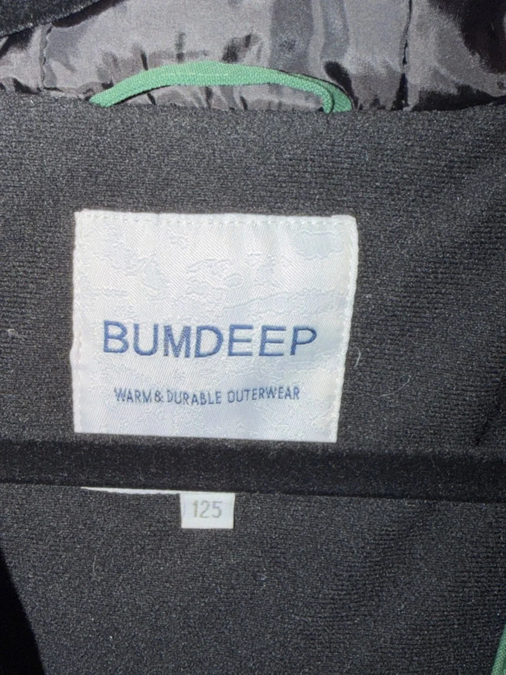 Bumdeep Unisex Ski Suit Snowboarding Size 125 Cm Olive/Orange Blue Magic EUC
